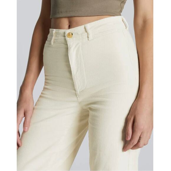 EVERLANE The Corduroy Wide-Leg Pant Cream  - Size 4 - Picture 8 of 15